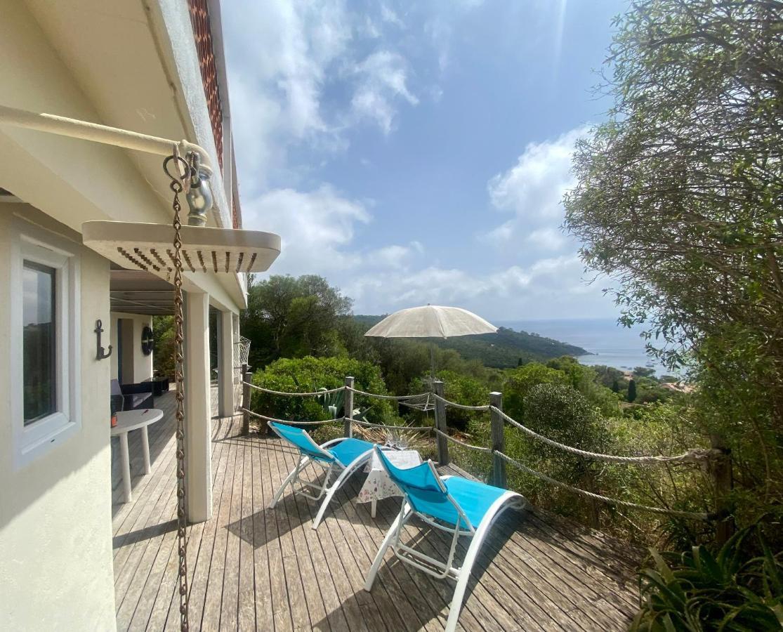 Les Oreades, Studio Le Marin Avec Vue Mer Imprenable Apartment Ile du Levant Bagian luar foto